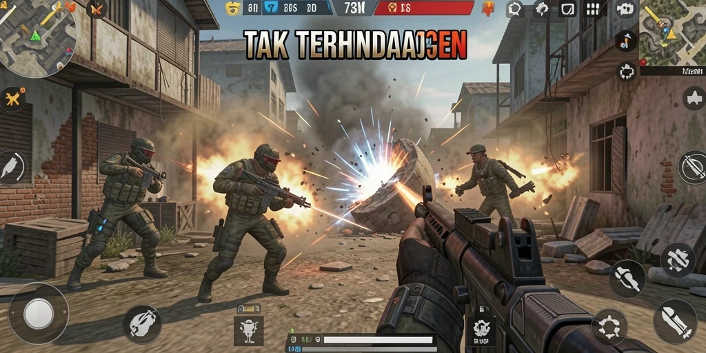Gameplay intens dan seru dalam 73K, menampilkan pertempuran tak terlupakan.