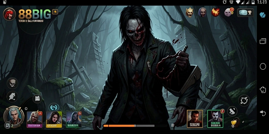 Screenshot gameplay 88BIG menampilkan suasana mencekam dan menakutkan.