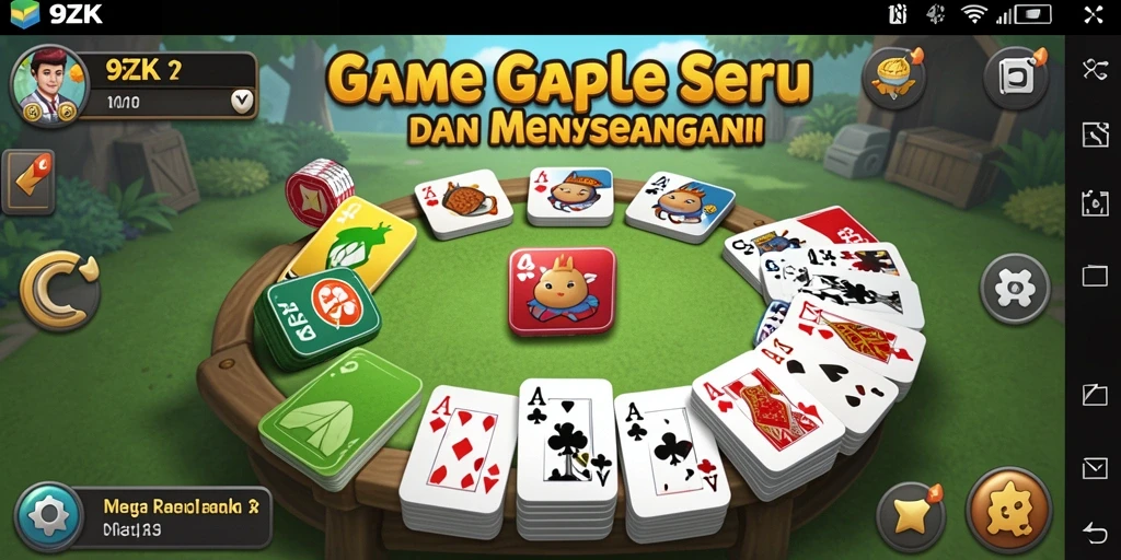 Screenshot gameplay Gaple yang seru dan interaktif di 9ZK.