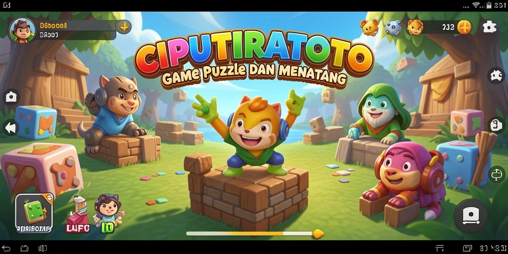 Screenshot gameplay CIPUTRATOTO menampilkan momen menyenangkan pemecahan puzzle.