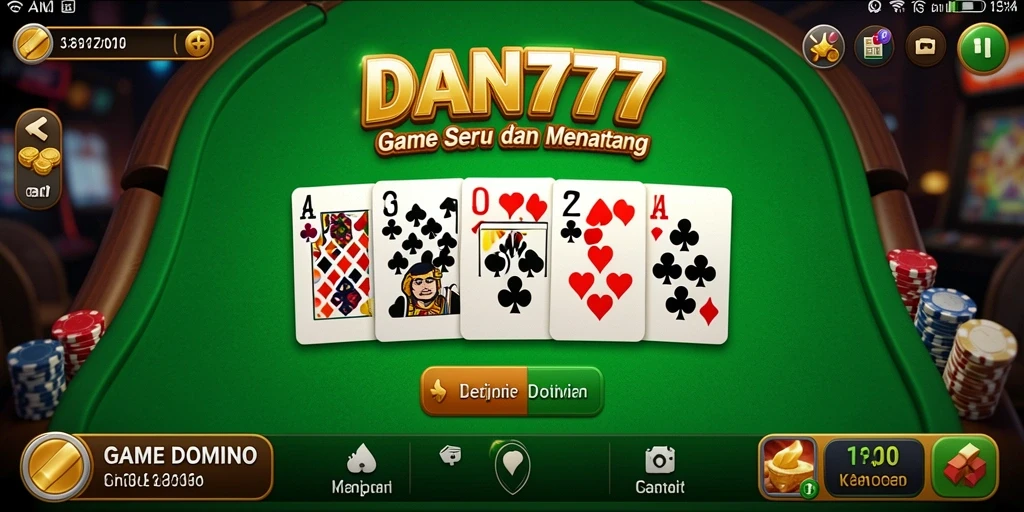 Screenshot gameplay DAN777 yang menunjukkan aksi seru permainan Domino.
