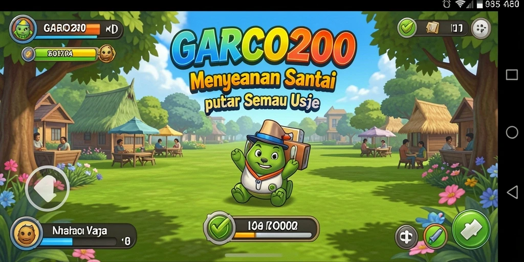 Tangkapan layar GARCO200 menunjukkan gameplay yang ceria dan menghibur.