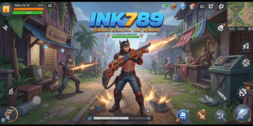 Tampilan gameplay yang memukau dari INK789, menunjukkan interaksi karakter.
