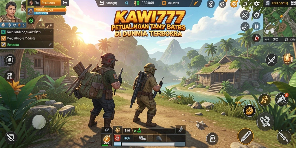 Tampilan aksi seru dalam pengalaman Open World KAWI777.