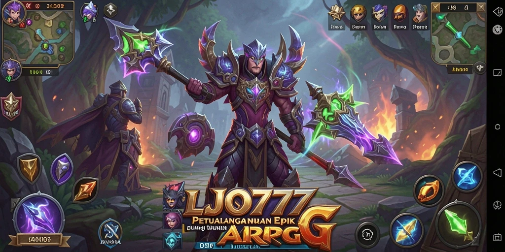 Tampilan gameplay LJO777 yang mendebarkan dan penuh aksi ARPG.