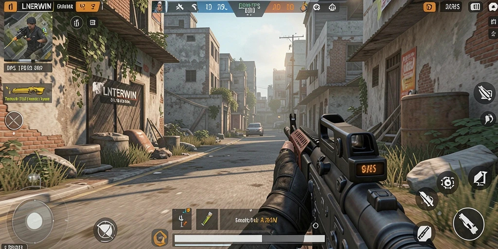 Tangkapan layar gameplay LNTERWIN yang intens dan menegangkan.