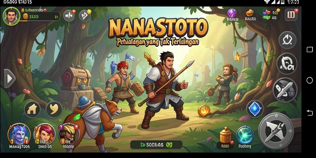 Screenshot NANASTOTO menampilkan serunya gameplay dan eksplorasi petualangan.
