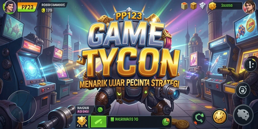 Tampilan gameplay PP123 yang seru dan penuh tantangan manajemen bisnis.