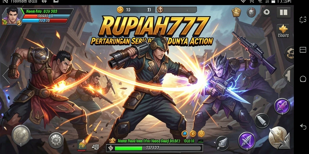 Tampilan aksi seru RUPIAH777 dengan pertarungan dinamis.