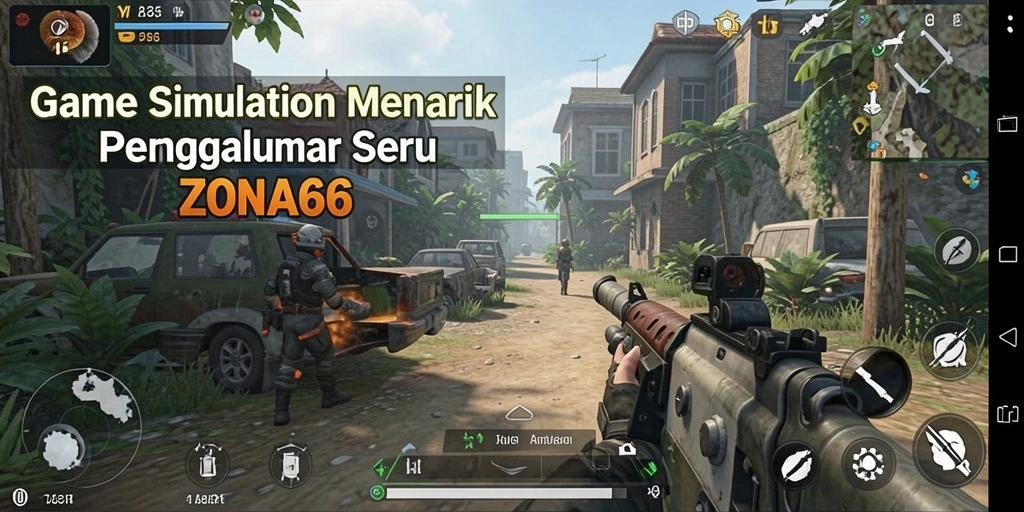 Screenshot ZONA66 menunjukkan gameplay Simulation yang menarik dan interaktif.